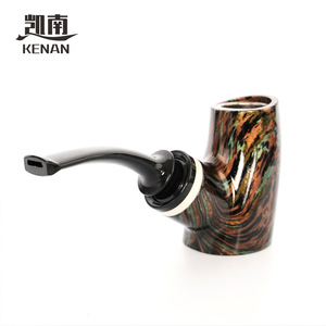 Kenan Resin Tobacco Pipe Bent Type Detachable Metal Bowl Handmade Easy Clean - Product Image 2