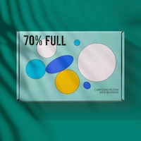 Boîte d'emballage personnalisée en carton ondulé pour biscuits, bleue, avec logo