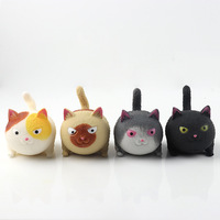 Mainan Squishy Kucing Marah yang Lucu, Bola Fidget Lembut untuk Menghilangkan Stres