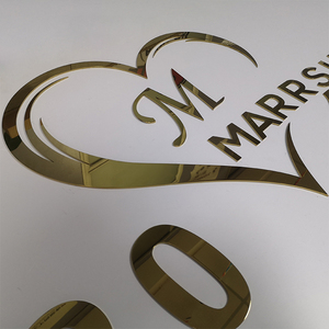 Logo 3D intérieur/extérieur Rose or lettre signe découpé au laser fabriqué effet de lumière rouge magasin à distance publicité pour bureau à domicile - Product Image 6