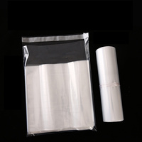 Sac de rangement transparent pour notes auto-adhésives Sac auto-scellant en plastique givré Sac à bouche plat auto-adhésif PE avec votre logo