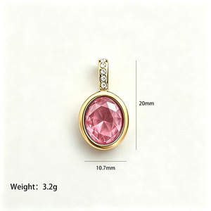 C&J Yanye Colgante de Joyería Fina de Moda con 12 Piedras de Nacimiento, de Acero Inoxidable, Geométrico, con Zirconia y Diamante, Accesorios DIY al por Mayor - Product Image 5