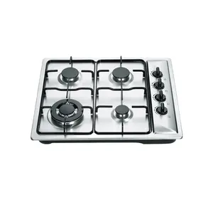 Good quality sabaf stainless steel 4 burners gas cooker with automatic ignition gas stoves cooking stove cooktop with 5 burner
