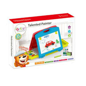 4-in-1-zeichenspielzeug-set tischplatte doppelseitige kinder-eussertablett mit krete und radgeber für kinder - Product Image 5