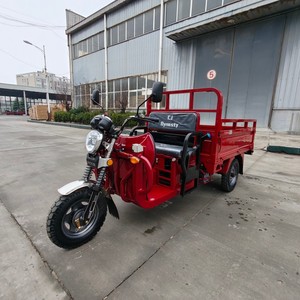 Tricycle à marchandises ouvert motorisé à essence refroidi par air 150cc, avec amortissement hydraulique à ressort de 37 mm et capacité de charge nominale de 900 kg, moto à 3 roues - Product Image 2