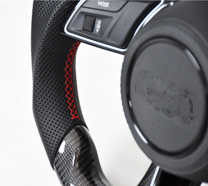 CarbMod pour A4 Allroad Avant B8 Pièces en fibre de carbone personnalisées Volant en fibre de carbone véritable - Product Image 4