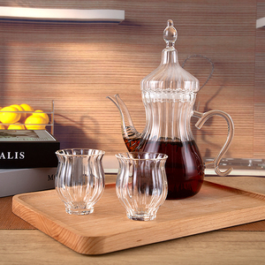 Juego de tetera de vidrio de borosilicato transparente con infusor resistente al calor árabe turco francés marroquí accesorios para café y té - Product Image 3
