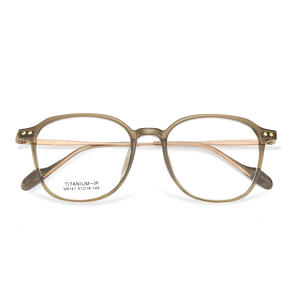 Monture de lunettes en titane IP M8141 ovale, monture complète, verres en résine transparente, unisexe, origine Danyang - Product Image 3