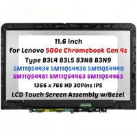 شاشة لمس LCD مقاس 11.6 بوصة لجهاز لينوفو كروم بوك 500e الجيل الرابع 5M11Q54438 عالية الدقة
