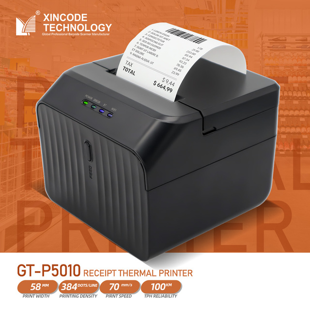 Xincode Mini Receipt Printers & Scanners Pos Portable Thermal Printer 58mm With USB BlueTooth with ESC/POS Print Commands Set