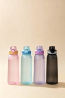 Bouteille d'eau anti-fuite en Tritan+PP avec couvercle à ouverture rapide et paille intégrée – Compatible lave-vaisselle pour l'école, le camping et la randonnée
