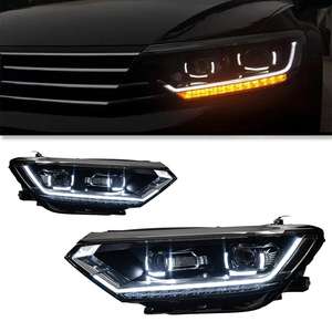 Fari a LED con Proiettore e Segnale Dinamico per Volkswagen <span class=keywords><strong>Passat</strong></span> <span class=keywords><strong>B8</strong></span> 16-19, Luci Anteriori con Lente DRL, Accessori Auto - Product Image 1