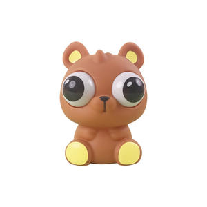 Jouet amusant anti-stress en plastique à presser et à regarder, poupée de dessin animé d'animal éblouissant, vente chaude - Product Image 5