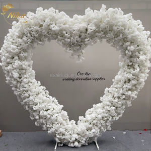 <span class=keywords><strong>NIKA</strong></span> Arche de fleurs artificielles pour mariage blanc Offres Spéciales Arche de fleurs de cerisier en forme de cœur pour événement de mariage Arche de fleurs pour spectacle de bébé - Product Image 2