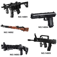 14018 pistolet bloc en plastique P90 mitraillette modèle enfants Puzzle éducatif assembler bloc de construction jouet briques bloc ensemble pistolet