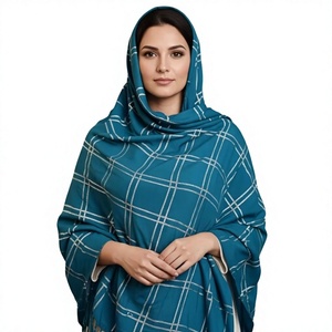 Al por mayor Chal largo de pashmina a cuadros con borlas para mujer, ligero, transpirable, versátil para todas las estaciones, pañuelo para la cabeza y bufanda, a granel - Product Image 1