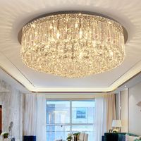 Lustre en cristal de style européen, luminaires LED simples et atmosphériques pour chambre à coucher, salon, cuisine. Aluminium pour alimentation électrique