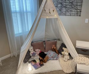 Tente <span class=keywords><strong>tipi</strong></span> blanche de 7' de grande taille, 5 côtés en toile, tente <span class=keywords><strong>tipi</strong></span> pour enfants, tentes d'<span class=keywords><strong>intérieur</strong></span> et d'extérieur pour adultes, fête, mariage, accessoire photo - Product Image 4