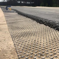 Géogrille triaxiale pour le renforcement de la base des parkings, 100% plastique PP, certifiée CE ISO