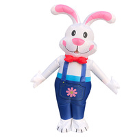 Costume de mascotte de lapin adulte unisexe en peluche gonflable, cosplay de lapin de Pâques, robe d'anime, fête de carnaval