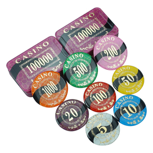 Jetons de poker en acrylique de casino anti-faux UV 40 45 <span class=keywords><strong>50</strong></span> 55mm jetons ronds Rfid avec logo personnalisé valeur pour tournoi de poker - Product Image 5