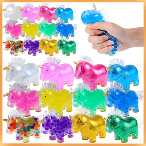 Unicorn Squishy Toy Rainbow <b>Bead</b> Stress Relief Sensory Fidget for Girls Boys Ages 14+ Office Desk - Product Image 3