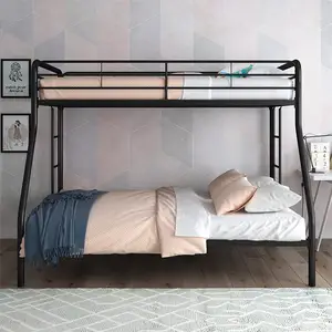 China Factory Bunk Bed Home Furniture Iron Double Decker Metal Steel Pipe Bunk Bed