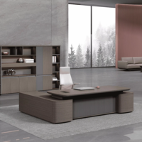 Table de bureau de direction en bois de luxe, moderne, contemporaine, durable, avec des caractéristiques de design