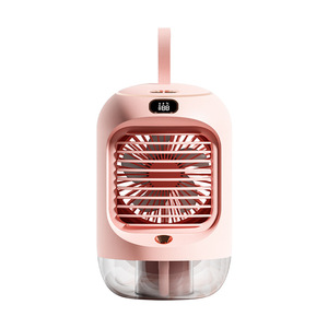 Portable Mini Rechargeable <b>Fan</b> With <b>Mist</b> Function Pink Color Usb Powered For Home Use - Product Image 4
