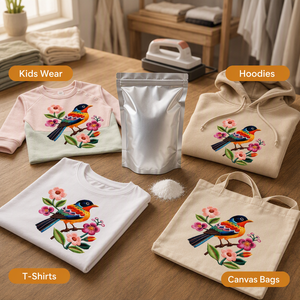 ผงพิมพ์ลาย 3 มิติ Goosam DTF 1 กก. สำหรับงานปักเสื้อยืด ให้ลวดลายนูนต่ำ ติดทนนาน ขายส่งจำนวนมาก - Product Image 5