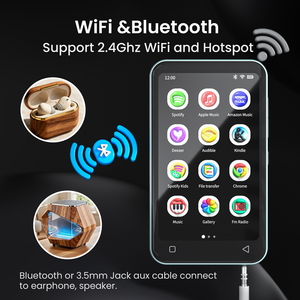 INNIAOSIS Q8 OEM ODM Factory Customized Startlogo Firmware System APP Type-C Blue Tooth 4inch <span class=keywords><strong>Android</strong></span> WiFi Custom MP3 Player - Product Image 2