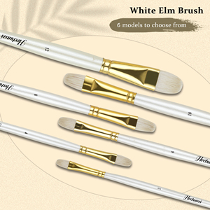 Pinceaux acryliques OEM avec logo personnalisé Pinceaux professionnels d'artiste Filbert en laine pour la <span class=keywords><strong>peinture</strong></span> acrylique - Product Image 2
