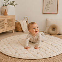 Tapis de jeu matelassé antidérapant écologique 100% coton, fabrication sur mesure, rembourrage 300 GSM, grand format, pour la maison, le camping et les pique-niques, OEM ODM