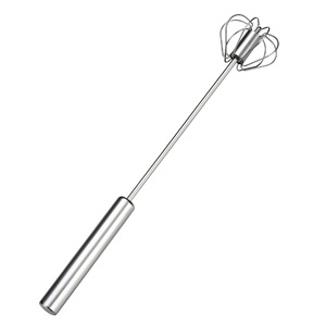 Semi Automatic Egg Beater Stainless Steel Manual Mixer For Baking Stirring Cream And Eggs Convenient Household Tool - Product Image 4