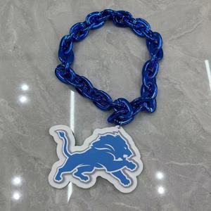 Collares de espuma <span class=keywords><strong>EVA</strong></span> 3D con logotipo de 32 equipos de fútbol americano de EE. UU. al por mayor, cadenas de moda hip hop para grandes fanáticos, ideales para fiestas, con los Detroit Lions - Product Image 3