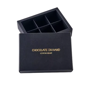 Caja de Regalo Ecológica Personalizada para Chocolates, Caja Rígida de Papel con Separadores en Relieve para <span class=keywords><strong>4</strong></span>, 8 o 12 Piezas, Servicio OEM/ODM para Dulces - Product Image 2