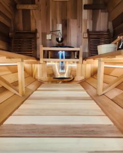 Sauna de Vapor Húmedo Eléctrica Tradicional para Exteriores, Impermeable, para 6 Personas, de Madera de Cedro Rojo para Jardín, Generador de Vapor para la Salud de 6KW - Product Image 5