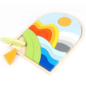 Offerta Speciale: <span class=keywords><strong>Puzzle</strong></span> in Legno Mi per Bambini 2-7 Anni, Gioco Educativo Fai-da-Te con Paesaggi Marini, Blocchi con Forme Geometriche - Product Image 4