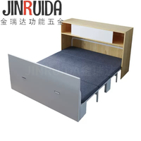 Lit de rangement moderne JIN RUI DA, lit mural à charnières, canapé-lit, lit Murphy avec matelas - Fonctionnement silencieux pour un cadre multifonctionnel
