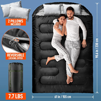 Saco de Dormir Tipo Sobre Cómodo para Adultos, Ecológico, Resistente al Viento, Portátil, para Acampar, Hacer Senderismo y Viajar al Aire Libre en Todas las Estaciones