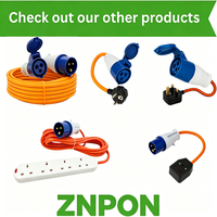 Adaptateur de prise Schuko vers prise industrielle 16A 3 broches vers prise européenne pour camping-car, caravane, camping