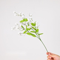 Bunga Buatan Sutra Buatan Tangan Forget Me Not 3 Cabang 47cm Batang Bunga Eropa Realistis Dekorasi Pernikahan