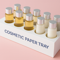 Supports d'affichage pour huiles essentielles en carton recyclable personnalisés, organisateur de cosmétiques et de parfums, porte-flacons d'huile, double couche, aromathérapie