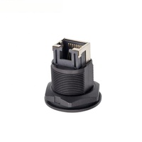 Connecteurs USB 3.0 en cuivre, prise femelle droite mâle, filetés, avec câble de 100 cm, pour installation frontale sur panneau de commande, alimentation USB-A