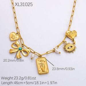 Collar de Acero Inoxidable Europeo Americano con Colgante de Girasol de Oro de 18K, Joyería de Diseño de Alta Gama, Cadena para Clavícula para Fiestas - Product Image 5