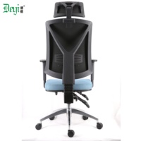 Chaise de bureau de direction ergonomique moderne personnalisée Base en acier inoxydable Hauteur réglable 3 leviers Mécanisme robuste Tissu