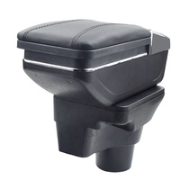Vtear pour KIA Rio 4 X-line Boîte d'accoudoir en ABS et PU avec porte-gobelet et cendrier, Organisateur de rangement pour console centrale, Accessoires et pièces intérieures de voiture