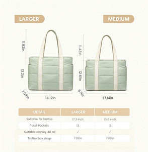 Bolsa de Trabajo para Portátil de Gran Capacidad para Mujer, Ligera, de Nailon Resistente al Agua, Bolsa de Viaje Acolchada para la Playa, con Estampado de Leopardo - Product Image 2