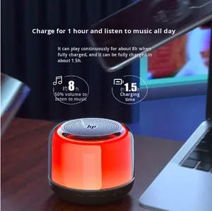 Cho <span class=keywords><strong>HP</strong></span> S03 cho <span class=keywords><strong>bluetooth</strong></span> loa không dây mini âm thanh xách tay RGB LED Pin BT 5.3 máy tính không thấm nước Máy tính để bàn nhà xe sử dụng - Product Image 2