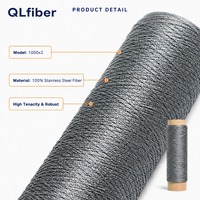 Benang Jahit Konduktif untuk Kantong Filter Suhu Tinggi, Benang Serat Baja Tahan Karat untuk Pengumpulan Debu Industri